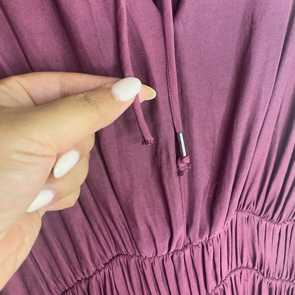 Moulinette Soeurs / Anthropologie / Plum Smocked Halter Midi Dress / Size 6 P - Picture 8 of 8